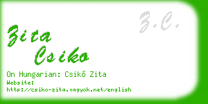 zita csiko business card